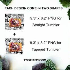 Gaara Of The Desert 20oz Template Tumbler Wrap PNG, Naruto Skinny Tumbler Design PNG Digital File