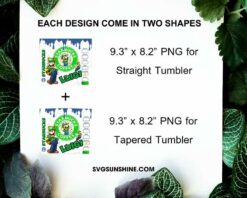 Luigi Super Mario Starbucks Coffee 20oz Skinny Tumbler Wrap PNG, Super Mario 2023 Tumbler Template PNG