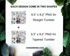 Mario And Luigi 20oz Skinny Tumbler Wrap PNG, Super Mario 2023 Tumbler Template PNG Instant Download