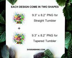 Super Mario 20oz Skinny Tumbler Wrap PNG, Super Mario Bros Movie 2023 Tumbler Template PNG Sublimation