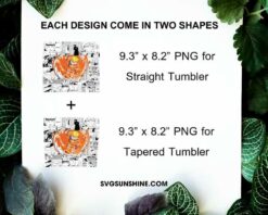 Naruto 20oz Skinny Tumbler Wrap PNG, Anime Tumbler Template PNG