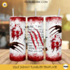 One Two Freddy's Coming For You 20oz Skinny Tumbler Wrap PNG, Freddy Krueger Tumbler Template PNG For Sublimation