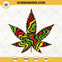 Rasta Weed Leaf SVG, Cannabis SVG, Stoner SVG, Marijuana 420 SVG PNG DXF EPS