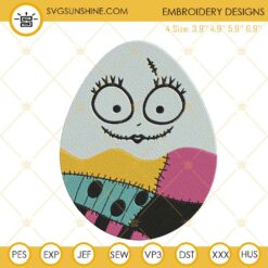 Sally Easter Egg Embroidery Designs, The Nightmare Before Christmas Easter Machine Embroidery Files