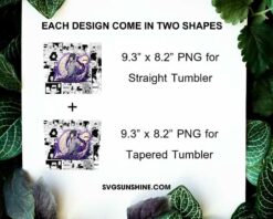 Sasuke Uchiha Rinnegan 20oz Skinny Tumbler Wrap PNG, Naruto Shippuden Anime Tumbler Template PNG Instant Download