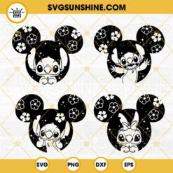Stitch And Angel Mickey Ears SVG Bundle, Lilo And Stitch SVG, Disney Cartoon SVG PNG DXF EPS Cricut