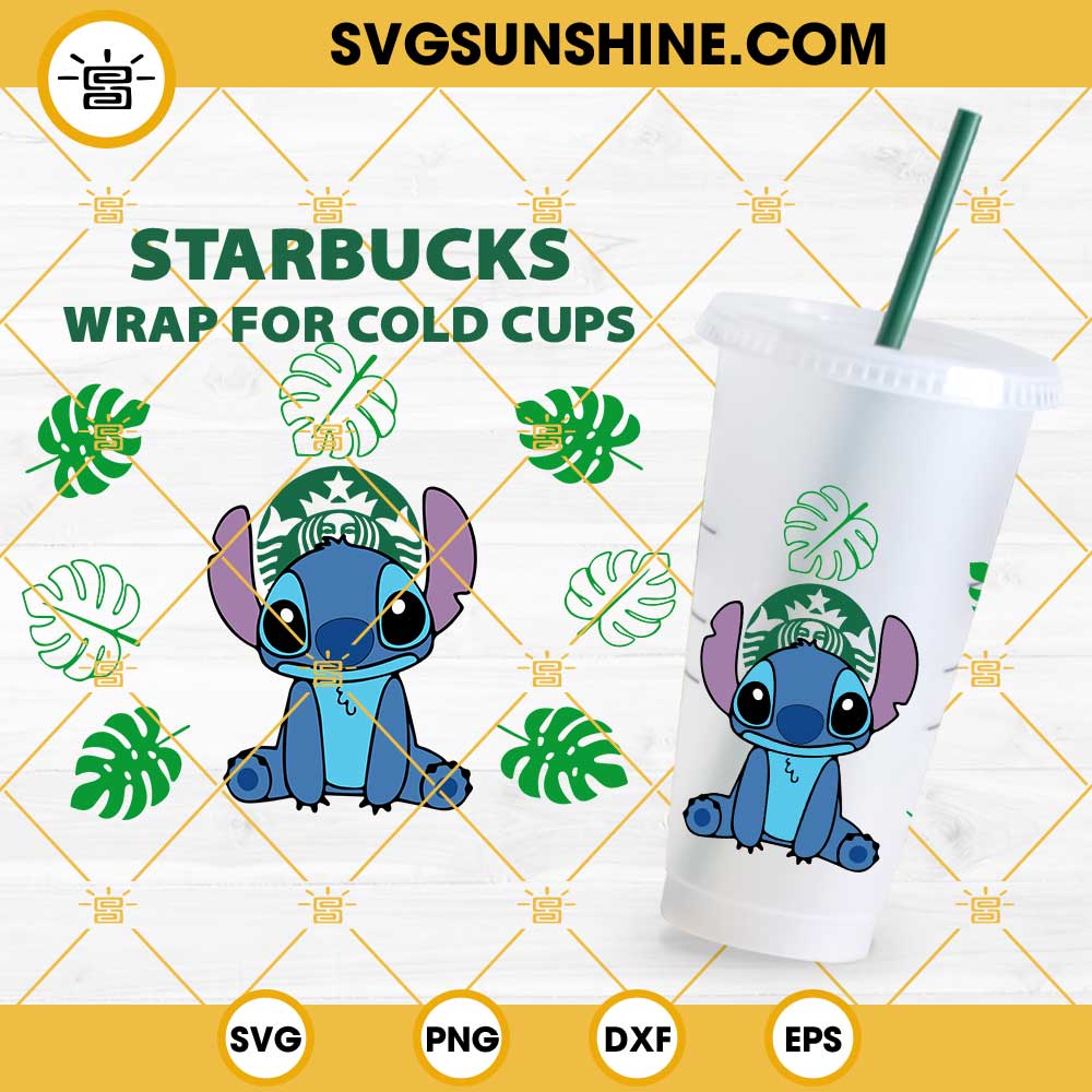 Stitch Drink Starbucks Cold Cup SVG