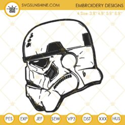 Stormtrooper Helmet Embroidery Designs, Star Wars Embroidery Files