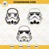 Stormtroopers Head SVG Bundle, Jedi SVG, Mandalorian SVG, Star Wars Helmet SVG PNG DXF EPS Files