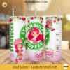 Strawberry Shortcake Starbucks Coffee 20oz Skinny Tumbler PNG, Vintage Cartoon Tumbler Wrap Template PNG Design