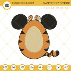 Tigger Easter Egg Embroidery Designs, Winnie The Pooh Friends Embroidery Files