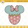 Minnie Easter Egg Embroidery Design, Disney Easter Day Embroidery File