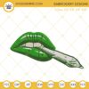 Weed Lips Joint Embroidery Files, 420 Cannabis Marijuana Embroidery Designs