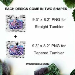Ino Yamanaka 20oz Skinny Tumbler Wrap PNG, Naruto Tumbler Template PNG Design