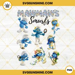 Mawmaws Smurfs PNG, The Smurfs Grandma PNG, Funny Mothers Day Cartoon PNG File