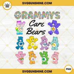 Grammys Care Bear PNG, Care Bears Family PNG, Mothers Day Cute PNG Sublimation Designs