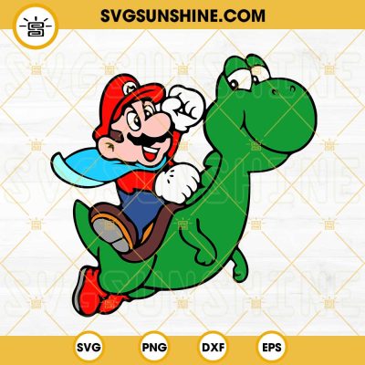 Super Mario And Yoshi SVG, Super Mario Bros Movie 2023 SVG PNG DXF EPS ...