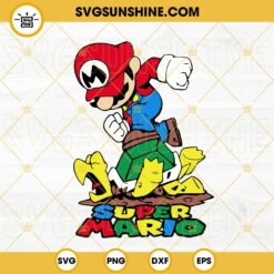 Super Mario Jumping On Koopa SVG, Super Mario 2023 SVG, The Super Mario Bros Movie SVG PNG DXF EPS Files