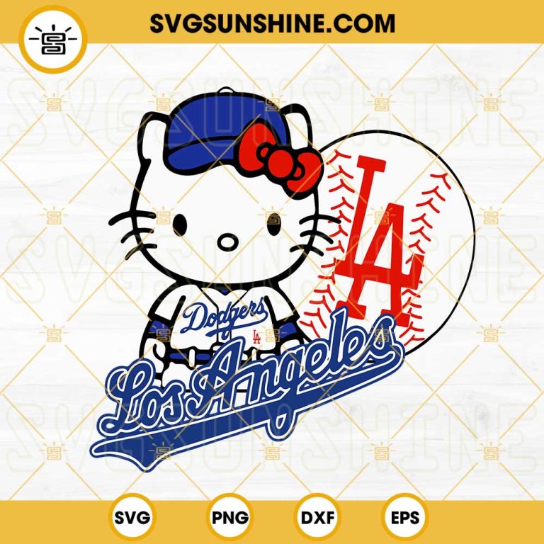 Hello Kitty LA Dodgers SVG, Los Angeles Dodgers SVG, Hello Kitty MLB