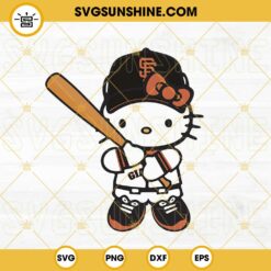 Hello Kitty San Francisco Giants SVG, San Francisco Baseball SVG, Hello Kitty Baseball Team SVG PNG DXF EPS