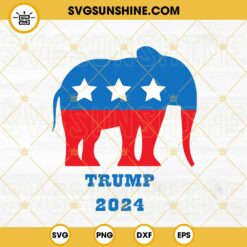 Trump 2024 Republican Elephant SVG, Take America Back SVG, Election 2024 SVG PNG DXF EPS Files