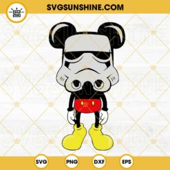 Mickey Stormtrooper Helmet SVG, Star Wars Disney SVG PNG DXF EPS Cricut Files