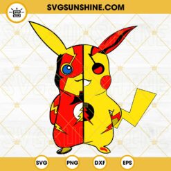 Pikachu Flash SVG, Pokemon Super Heroes SVG, Cartoon SVG PNG DXF EPS Files