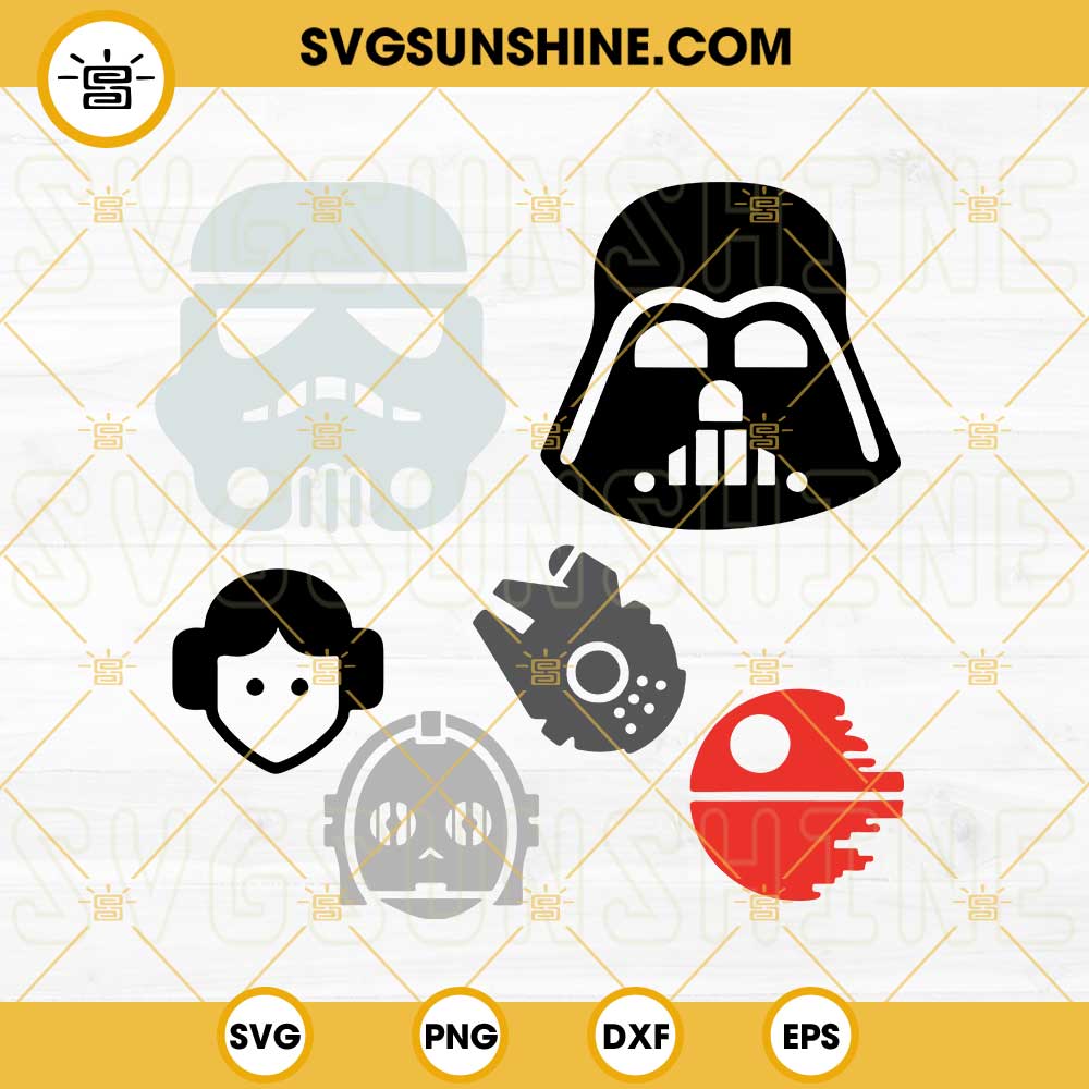 Star Wars Icon SVG, Stormtrooper SVG, Darth Vader SVG, Death Star SVG
