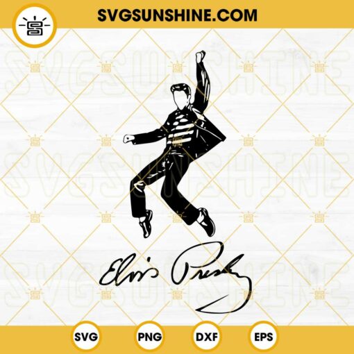 Elvis Presley Jailhouse Rock SVG, American Singer SVG, Vintage Music SVG PNG DXF EPS
