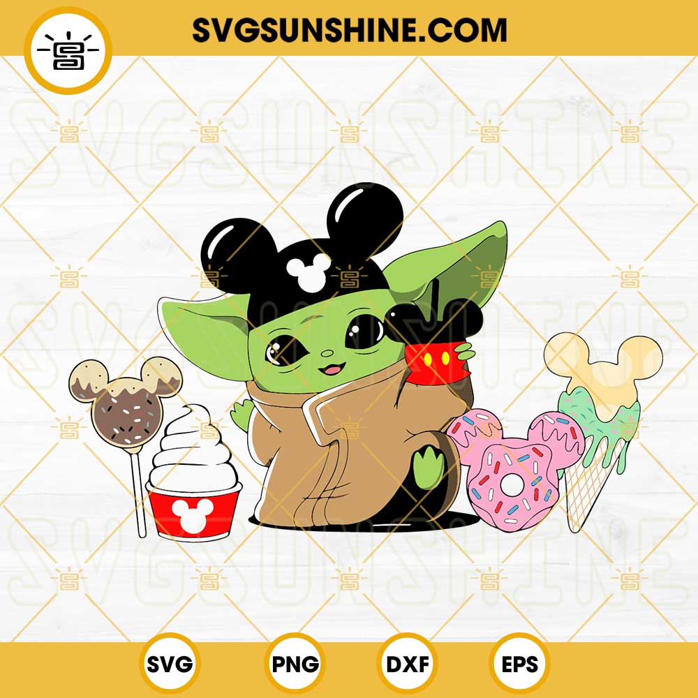 Baby Yoda Disney Snacks SVG, Drinks And Foods SVG, Vacay Mode SVG, Disney Family Trip SVG PNG DXF EPS