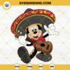 Mickey Mouse Sombrero Hat And Guitar SVG, Mexican Party SVG, Mexico Fiesta SVG, Disney Cinco De Mayo SVG PNG DXF EPS