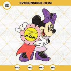Minnie World's Best Mom SVG, Minnie Mouse Mama SVG, Family Vacation SVG, Disney Mouse Mother's Day SVG PNG DXF EPS