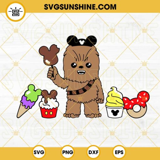 Chewbacca Disney Snacks SVG, Star Wars Disney World SVG, Family Trip SVG PNG DXF EPS Files