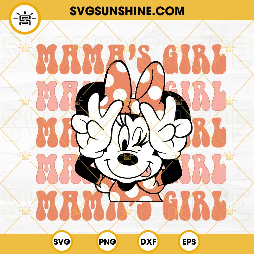Mamas Girl Minnie Mouse SVG, Disney Mom SVG, Vacay Mode SVG, Mothers Day Vacation SVG PNG DXF EPS Files