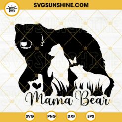 Mama Bear And Baby SVG, Bear Mom SVG, Cute Mother's Day SVG PNG DXF EPS