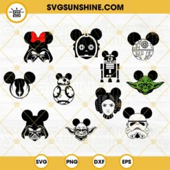 Star Wars Family Mouse Ears SVG Bundle, Stormtrooper Mother SVG, Darth Vader Father SVG