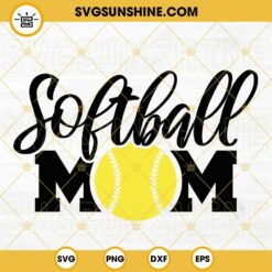 Softball Mom SVG, Softball Mama SVG, Game Day SVG, Sports Mom SVG, Happy Mothers Day SVG PNG DXF EPS Digital Download