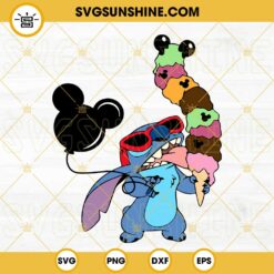 Stitch Ice Cream SVG, Disney Food SVG, Snacks Vacation SVG, Disney Family Trip SVG PNG DXF EPS