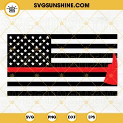 Firefighter Axe Thin Red Line SVG, Fireman Axe American Flag SVG, Firefighters Day SVG PNG DXF EPS Instant Download
