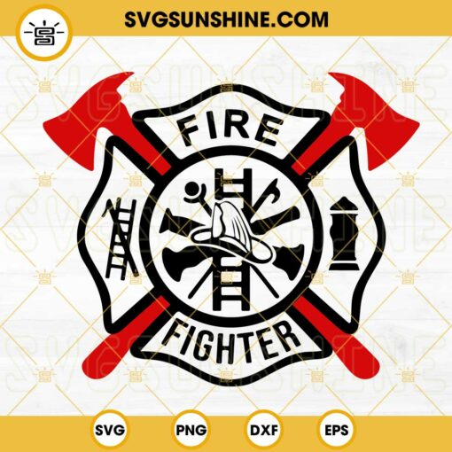 Firefighter Department Logo SVG, Fire Dept SVG, Fireman SVG PNG DXF EPS Cricut Files
