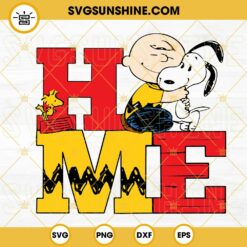 Snoopy Home SVG, Charlie Brown SVG, Snoopy SVG, Woodstock SVG PNG DXF EPS Download