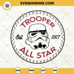 Trooper All Star Est 1977 Logo SVG, Stormtrooper SVG, Star Wars Converse SVG PNG DXF EPS