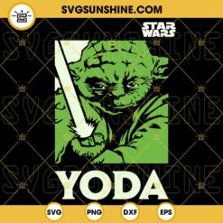 Yoda Poster SVG, Jedi Master SVG, Star Wars SVG PNG DXF EPS Cut Files