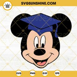 Mickey Graduation Cap SVG, Graduation Boy SVG, Student Grad SVG, Disney School SVG PNG DXF EPS Digital Download