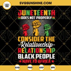 Juneteenth Does Not Properly Consider The Relationship SVG, Relationship Black People Have To Africa SVG, Juneteenth SVG