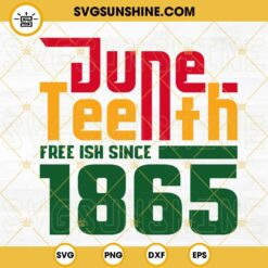 Juneteenth Free Ish Since 1865 SVG, Black History SVG, Afro SVG, Black History SVG PNG DXF EPS Digital Download