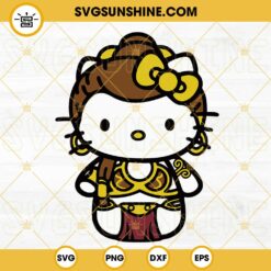 Leia Slave Hello Kitty SVG, Hello Kitty Star Wars SVG, Cute Princess Leia SVG PNG DXF EPS Digital Download