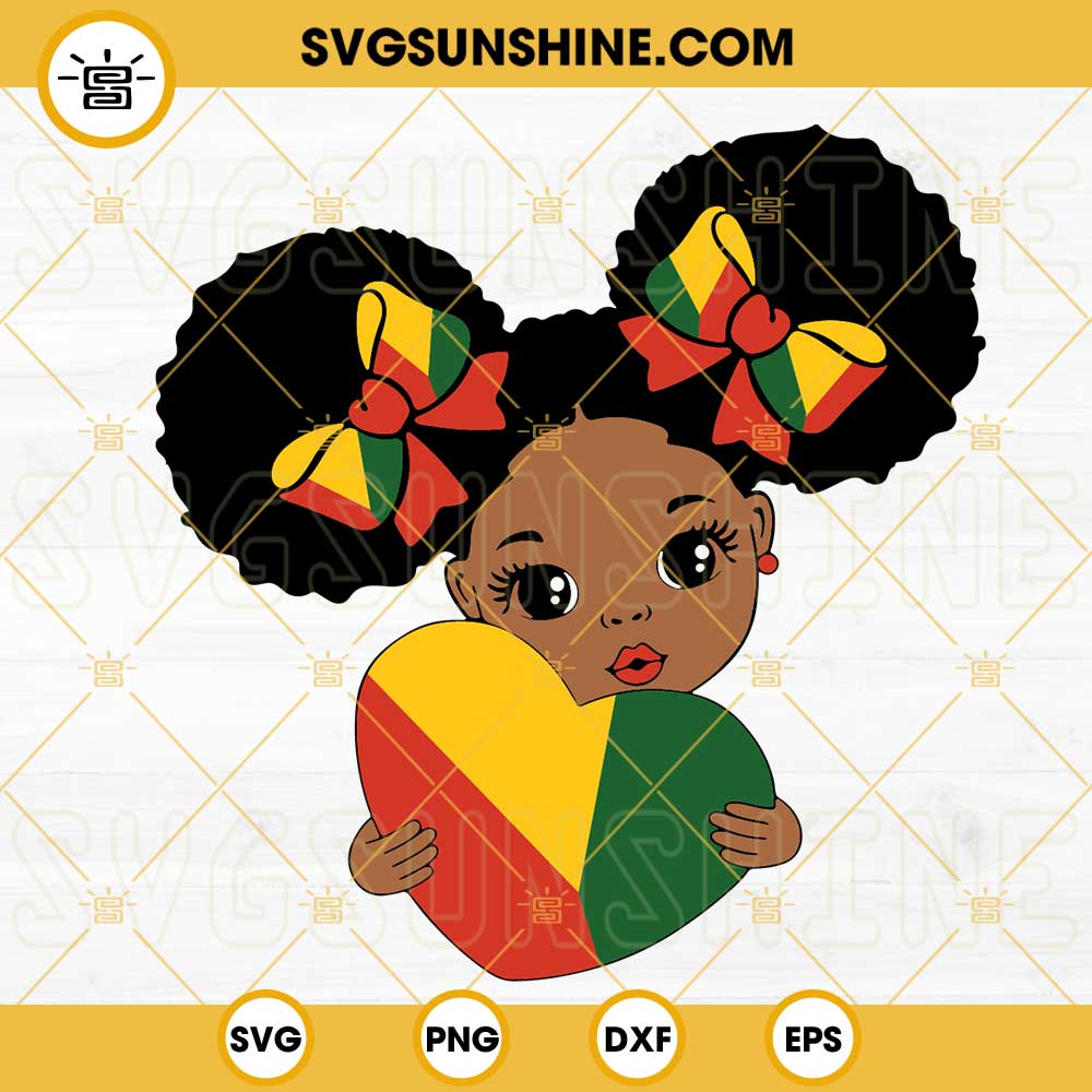 Afro Girl With Heart SVG, Black Girl SVG, African American SVG ...
