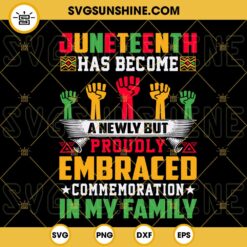 Juneteenth Has Become A Newly But Proudly Embraced Commemoration In My Family SVG, Black Pride SVG PNG DXF EPS