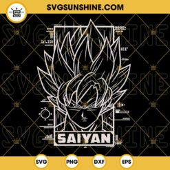 Goku Saiyan SVG, Son Goku Super Saiyan SVG, Dragon Ball SVG, Anime SVG PNG DXF EPS Instant Download